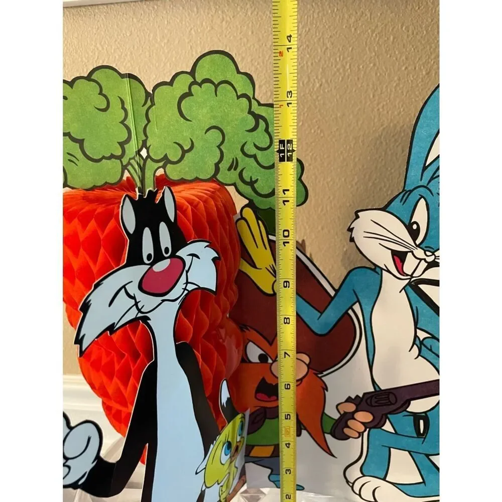 1977 Looney Tunes Carrot Honeycomb Table Centerpiece Bugs Yosemite Porky Sylvest